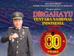 Ucapan Dirgahayu TNI ke-80 dari Rutan Balige