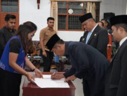 Pemkab Tapanuli Utara bersama DPRD Setujui Ranperda Pembentukan Perangkat Daerah
