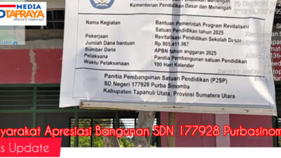 Bangunan Revitalisasi di SDN 177928 Purba Sinomba di Apresiasi Masyarakat.