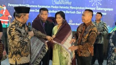 Natal Oikumene Kecamatan Medan Helvetia, Maruli Siahaan Sampaikan Pesan Persaudaraan