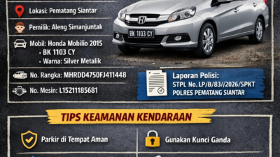 Hilangnya Honda Mobilio di Siang Bolong: Alarm Pencurian Kendaraan di Pematang Siantar