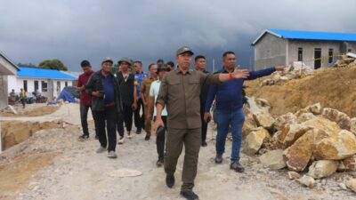 Tinjau Pembangunan Huntap di Dolok Nauli, Bupati Jonius Taripar Tekankan Akurasi Data Penerima dan Sinergi Infrastruktur