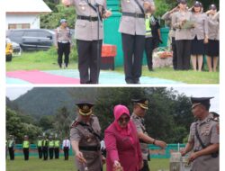 Jelang HUT Bhayangkara ke-80, Polres Humbahas dan Polres Toba Gelar Ziarah di TMP Bahagia Balige