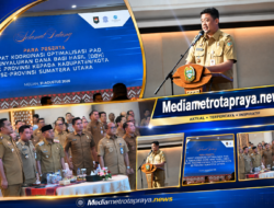 Bupati humbahas hadiri rakor optimalisasi pad sumut — dapat apresiasi proposal kampung kreatif & terima DBH Rp9,3 miliar tambah kas daerah!